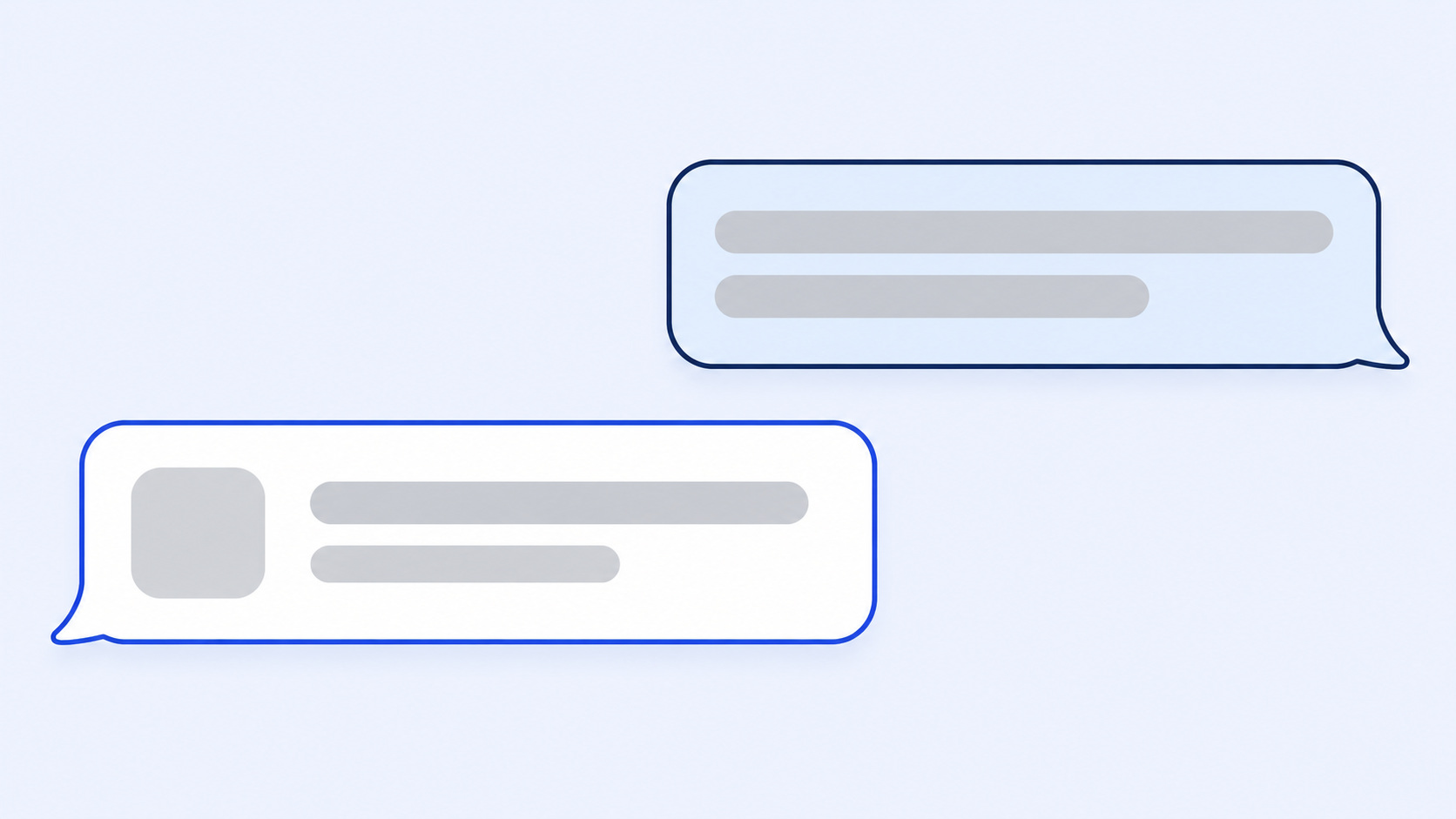 A simple illustration of a question and answer chat exchange