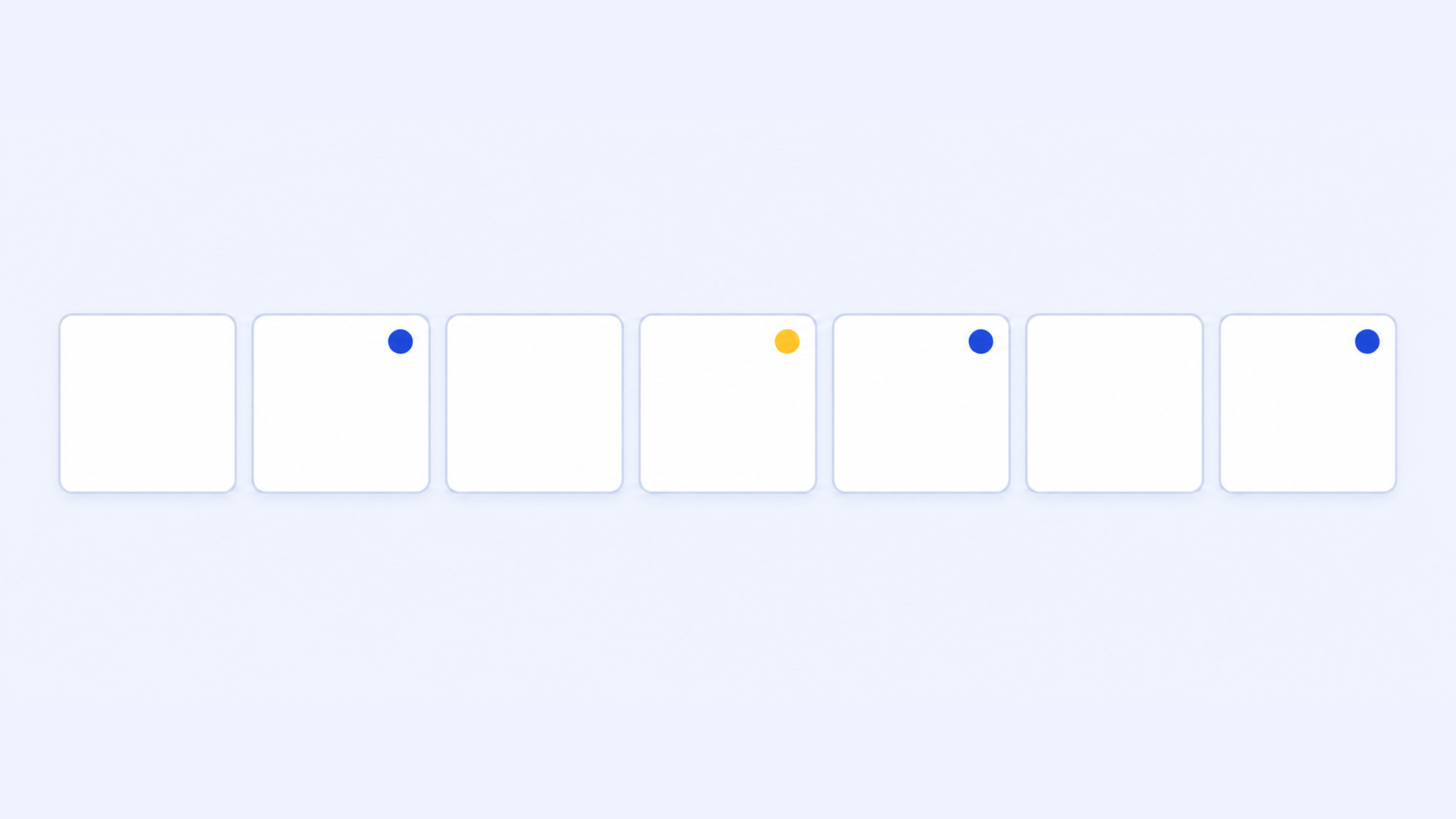 A simple illustration of a content calendar with a few days marked as scheduled